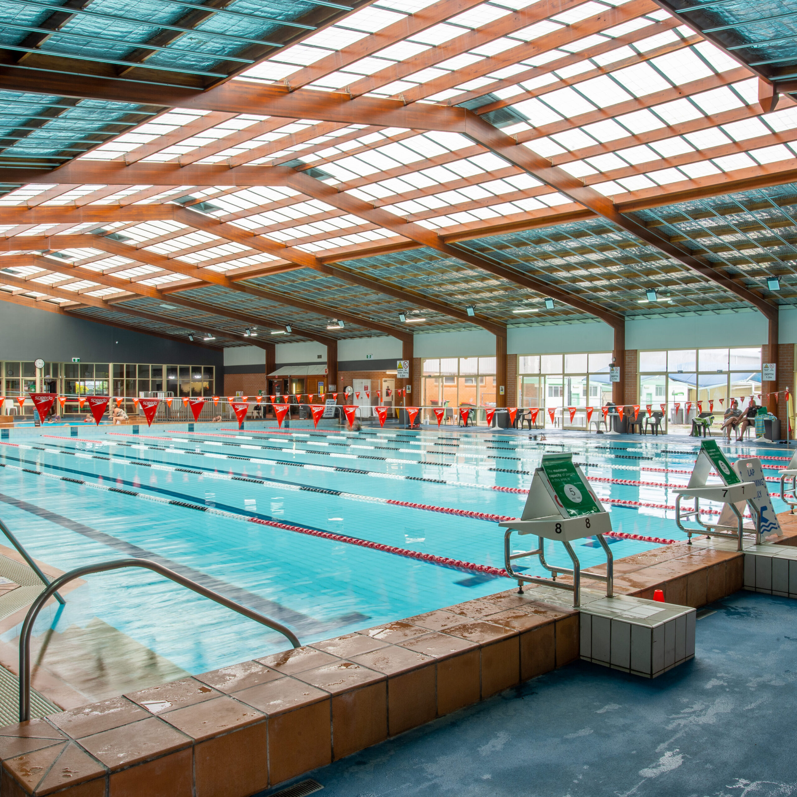 25 metre eight-laned pool.